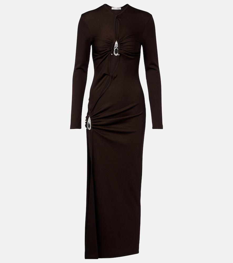 christopher esber cutout ribbed-knit midi dress