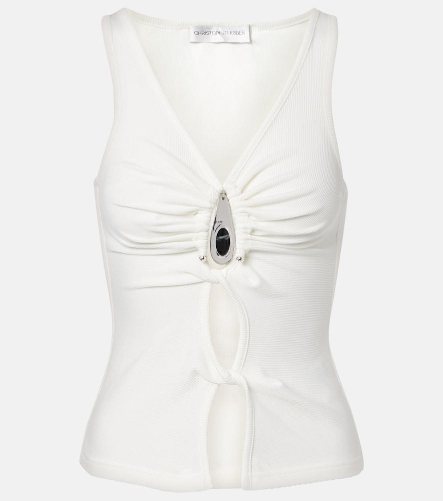 christopher esber cutout ribbed-knit top