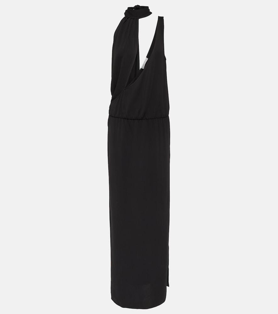 christopher esber draped halterneck side-slit gown