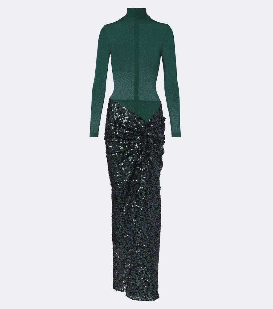 christopher esber gathered sequined gown