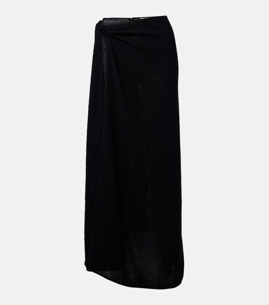 christopher esber knitted cotton-blend maxi skirt