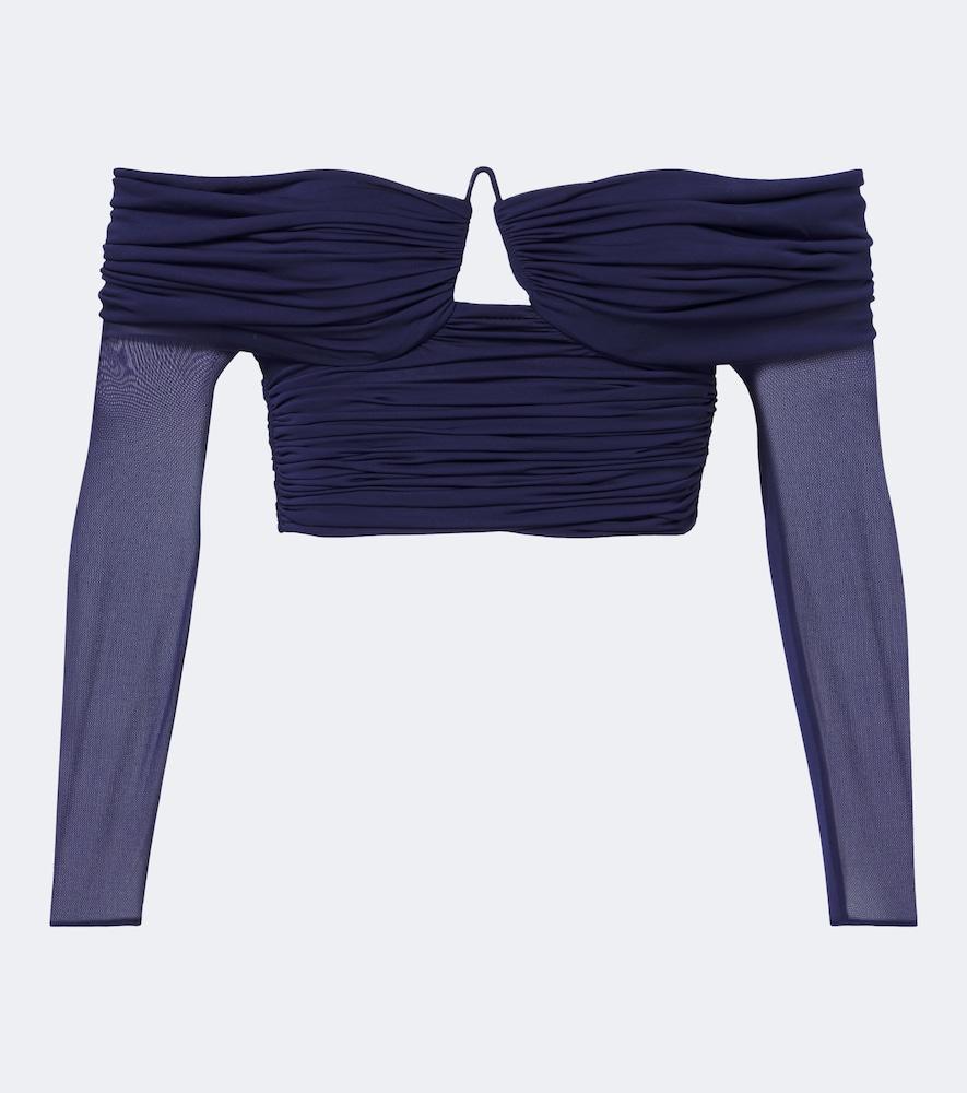 christopher esber marin draped off-shoulder top