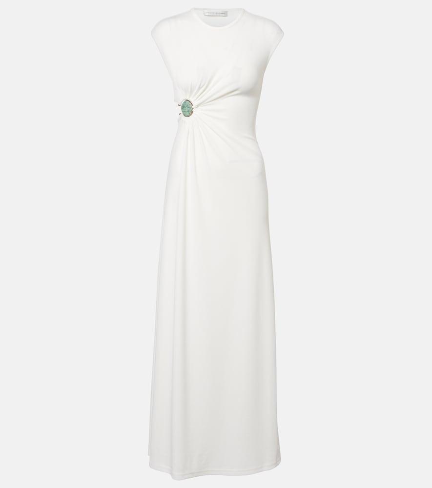 christopher esber mineral stone embellished jersey gown