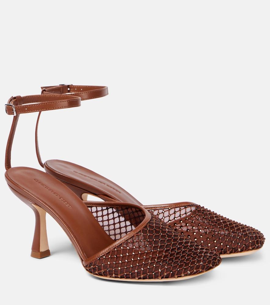 christopher esber minette crystal-embellished mesh pumps