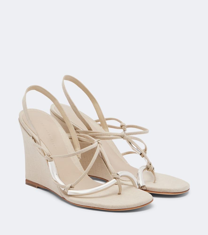 christopher esber molten wedge thong sandals