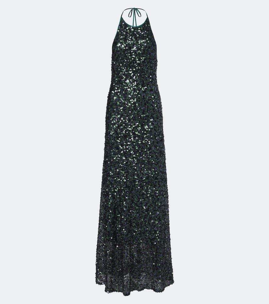 christopher esber open-back sequined halterneck gown