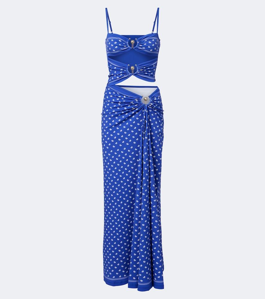 christopher esber orbit bandana cutout maxi dress