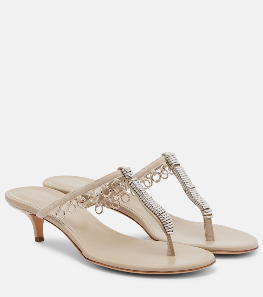 christopher esber pierced embellished leather thong sandals