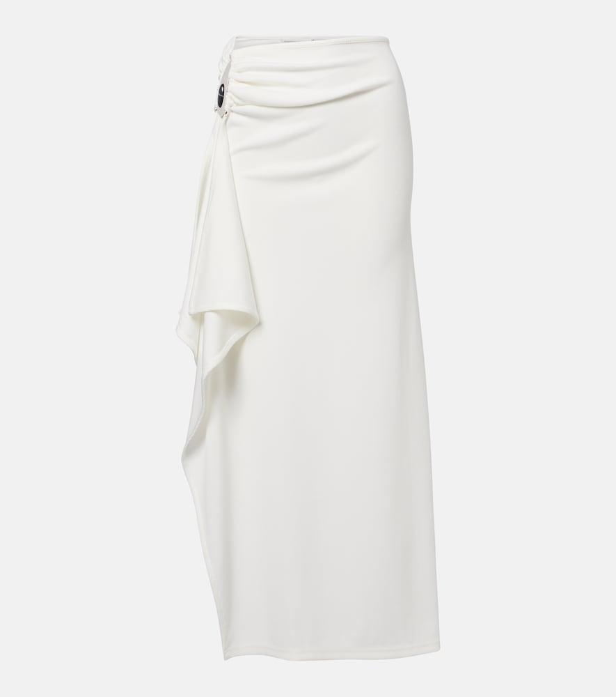 christopher esber ribbed-knit draped maxi skirt