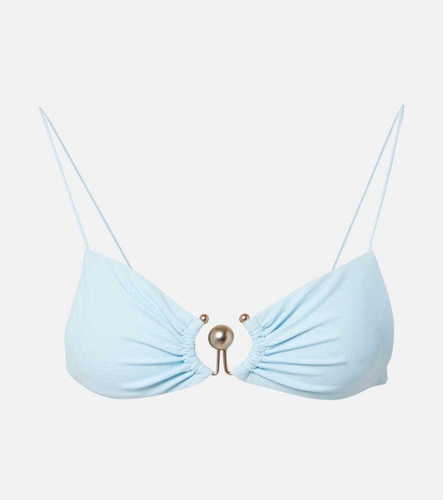 christopher esber ring-detail ruched bikini top