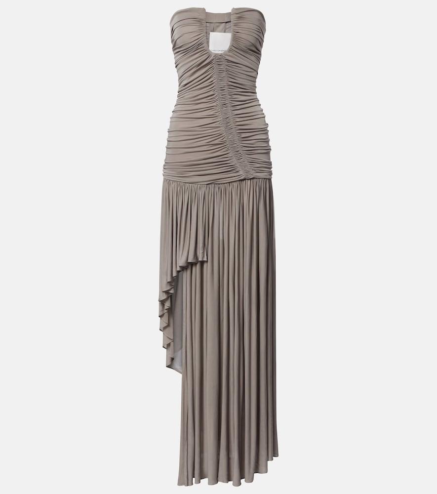 christopher esber ruched asymmetric maxi dress