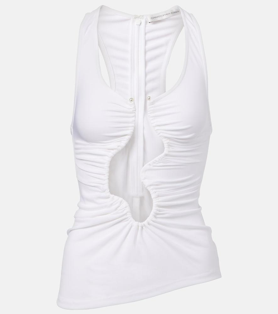 christopher esber salacia cutout ruched tank top