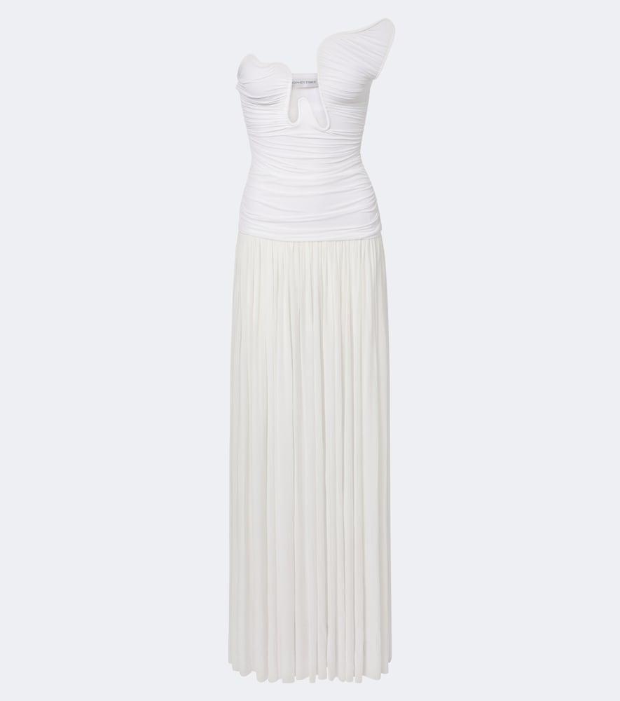 christopher esber salacia ruched bustier gown