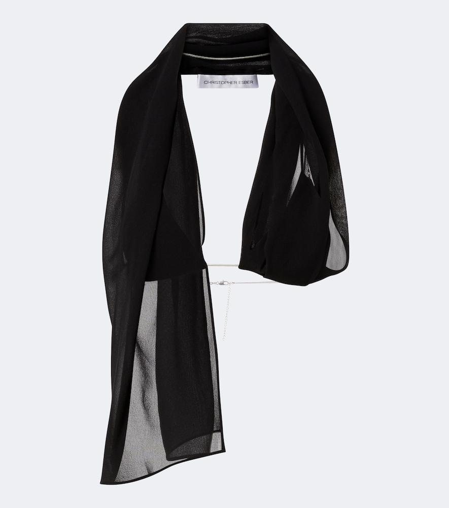 christopher esber silk scarf bra top