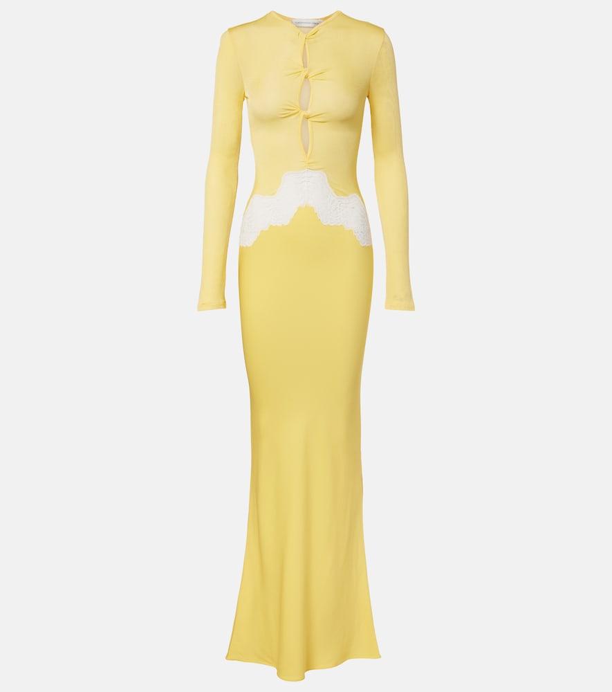 christopher esber verner cutout lace-trimmed jersey maxi dress