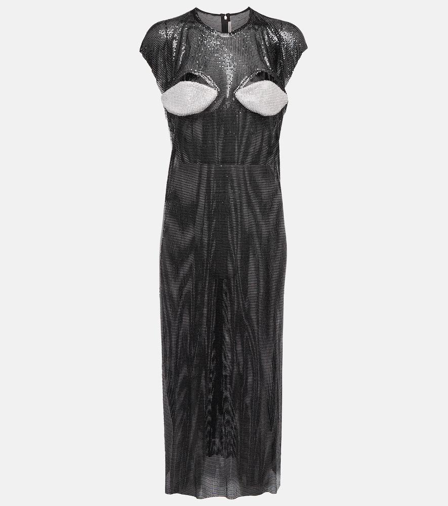christopher kane crystal-embellished cutout midi dress