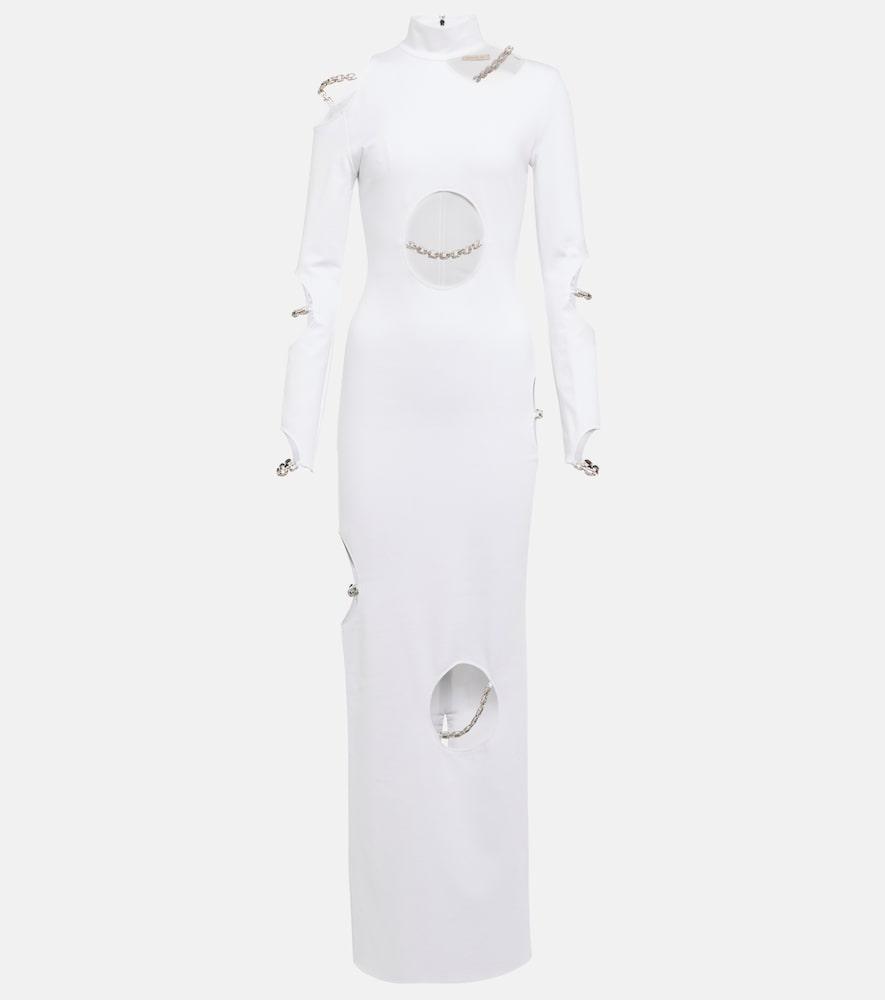 christopher kane embellished cutout maxi dress