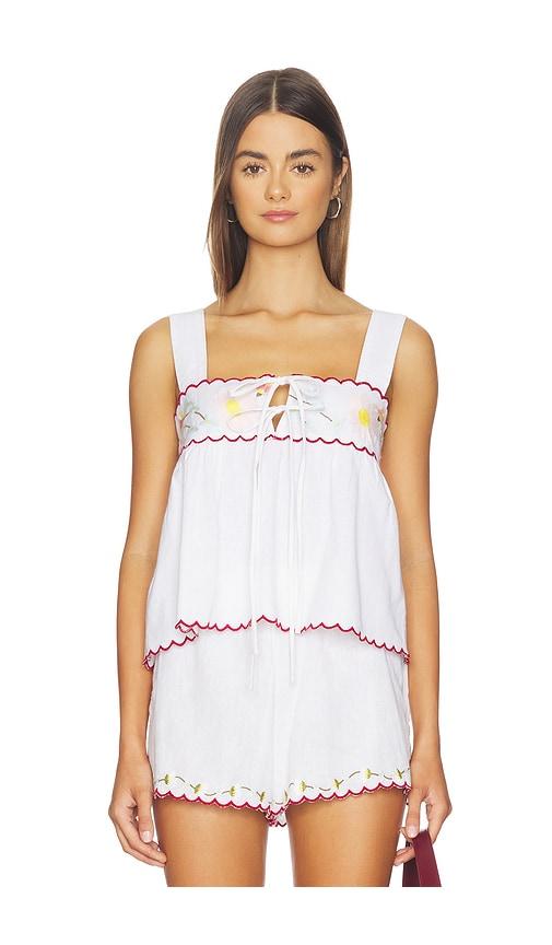 ciao lucia ander top in white. - size l (also in s, xxs, xs, m)
