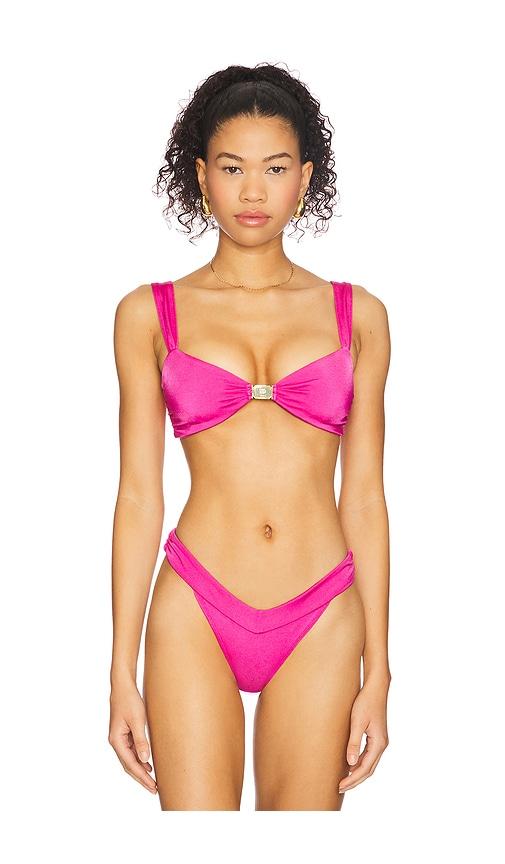 cin cin abyss bikini top in fuchsia. - size l (also in xs)