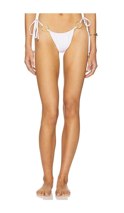 cin cin cove string bikini bottom in white. - size l (also in s, xs, m, xl)