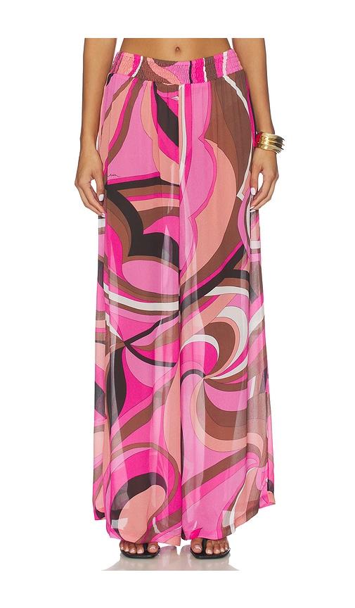 cin cin mission wide leg pants in pink. - size l (also in m, xs)