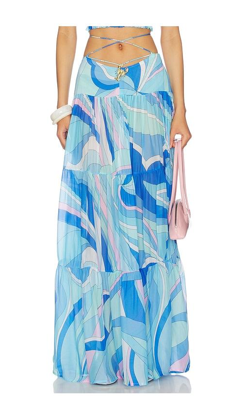 cin cin song lobster maxi skirt in blue. - size l (also in s, m)