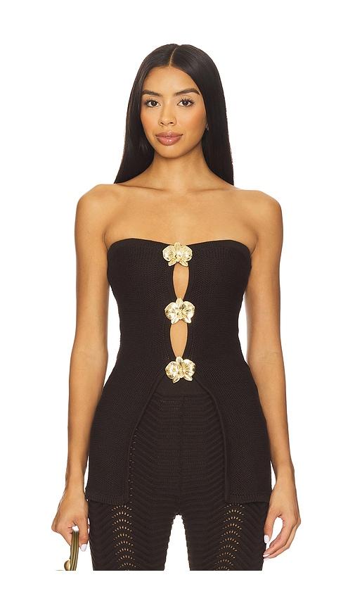 cin cin x revolve lotus knit top in brown. - size l (also in m, s, xs)