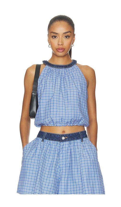 cinq a sept cassidi top in blue. - size xl (also in xxs)