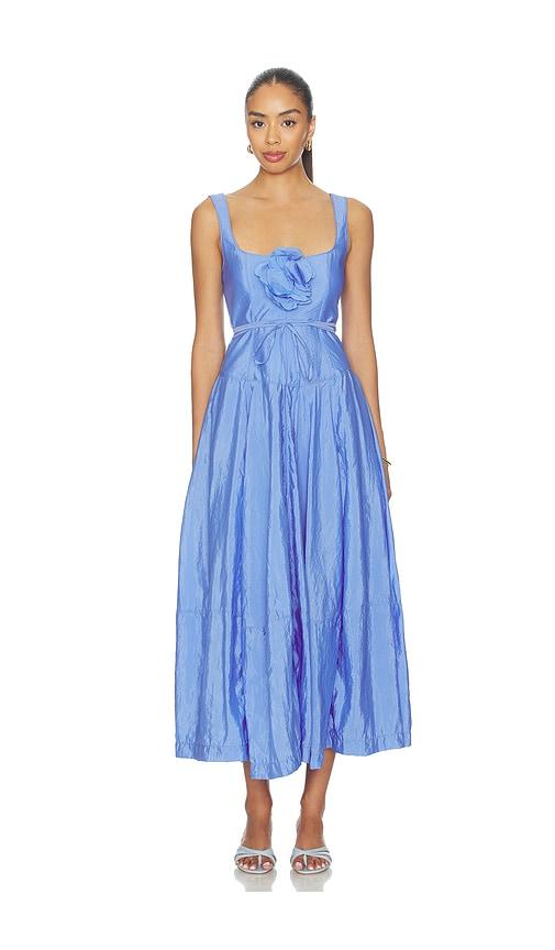 cinq a sept flower joisian dress in blue. - size 0 (also in 2)