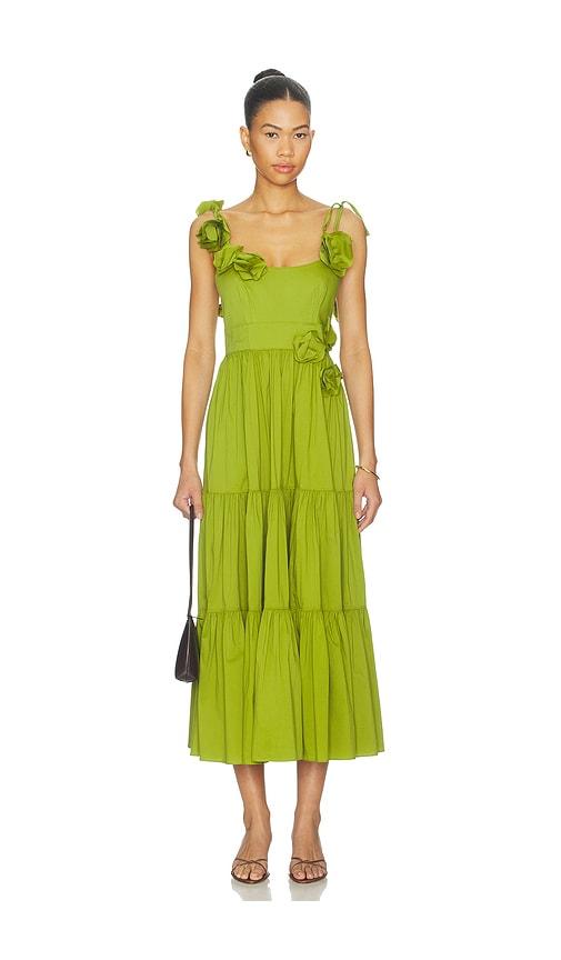 cinq a sept kael dress in green. - size 2 (also in 4, 6, 8)