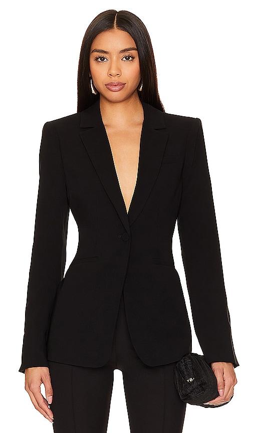 cinq a sept karlie blazer in black. - size 0 (also in 2, 4, 6, 8, 10, 12)