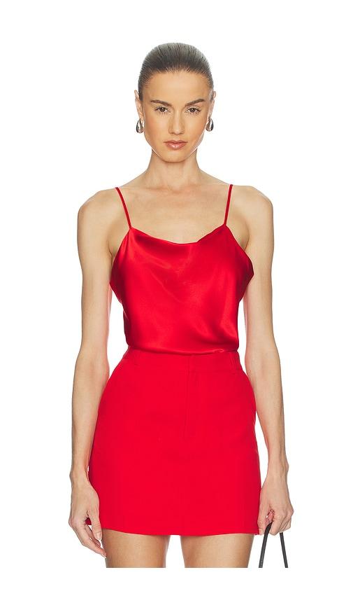 cinq a sept marta cami in red. - size l (also in xs, s, m)