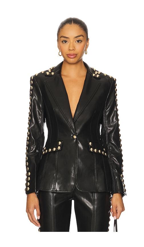 cinq a sept studded milly jacket in black. - size 0 (also in 2)