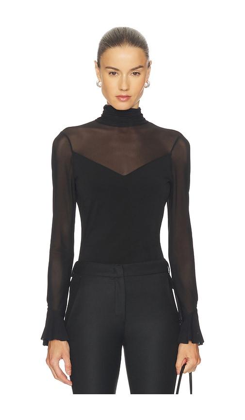 cinq a sept super stretch lucy top in black. - size xl (also in xs)