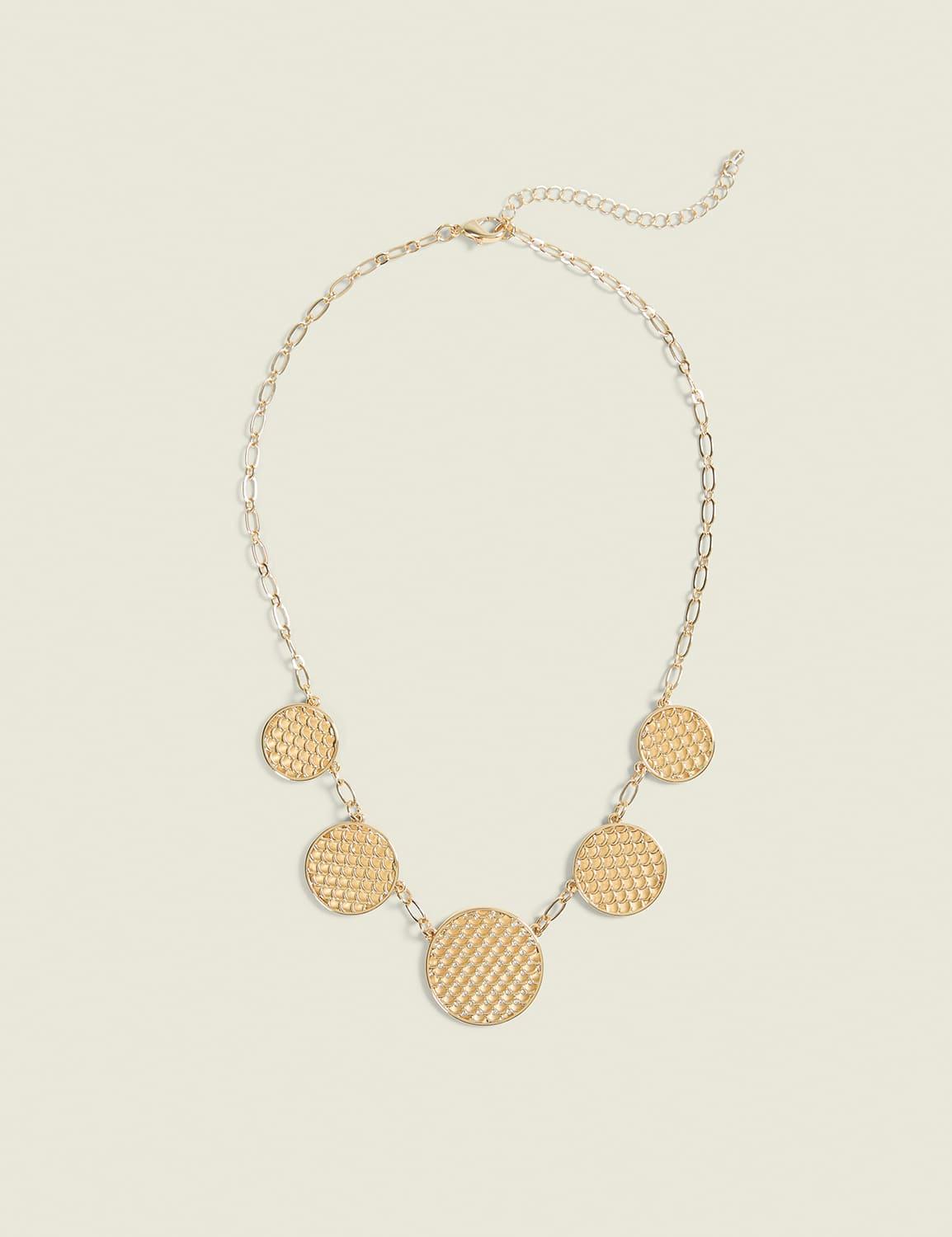 circle motif filigree necklace