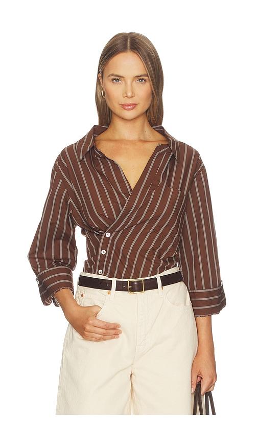 cissa the overshirt in brown. - size m (also in s, xs)