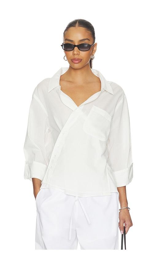 cissa the overshirt in white. - size l (also in s, xs, m)