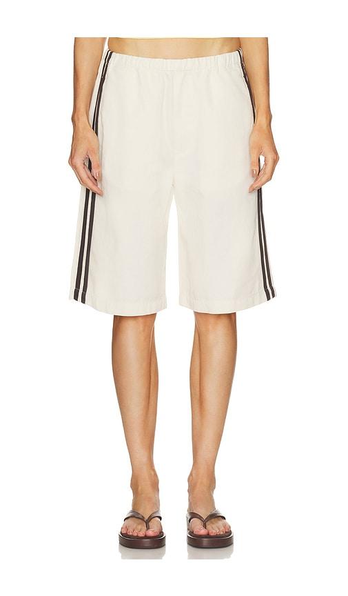 citizens of humanity anais pull on track shorts in cream. - size l (also in xs, s, m)