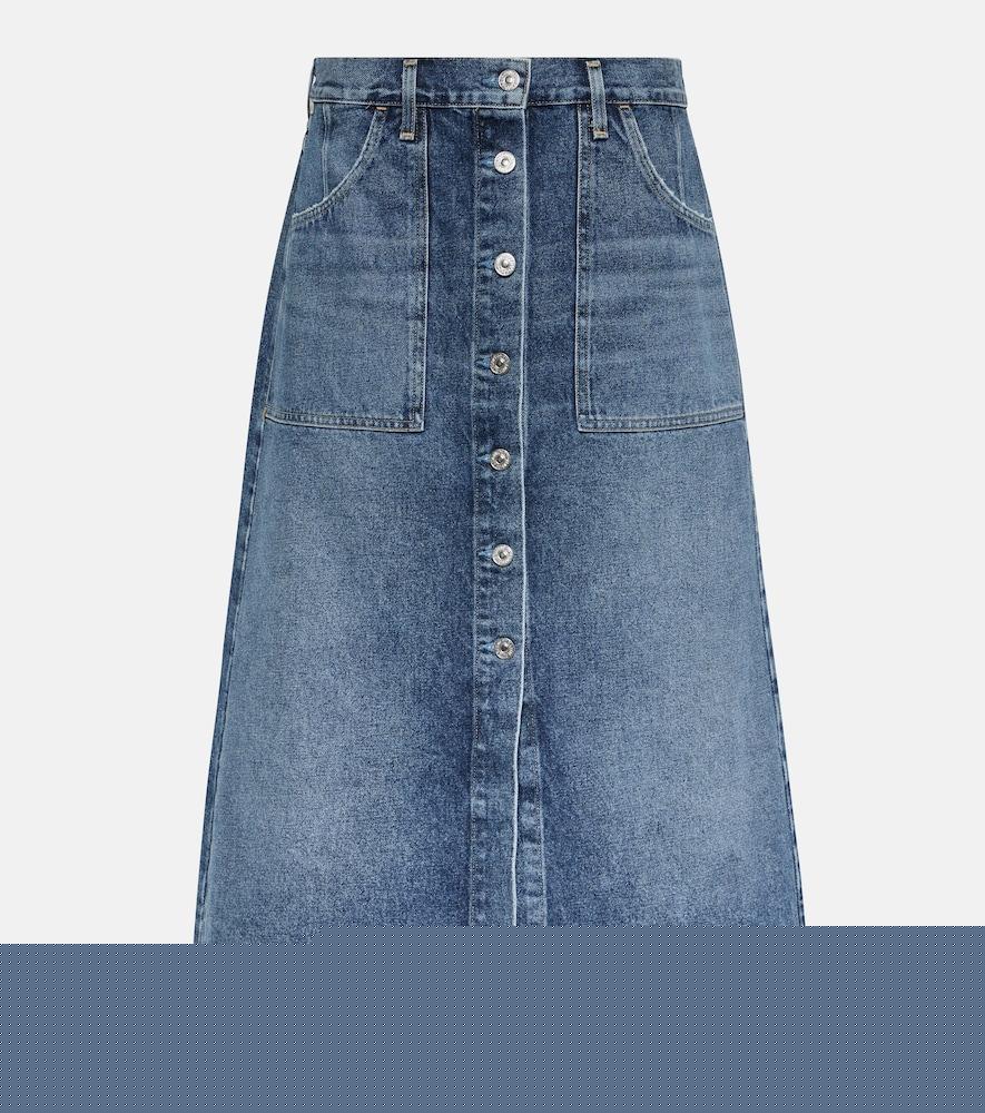 citizens of humanity anouk denim midi skirt