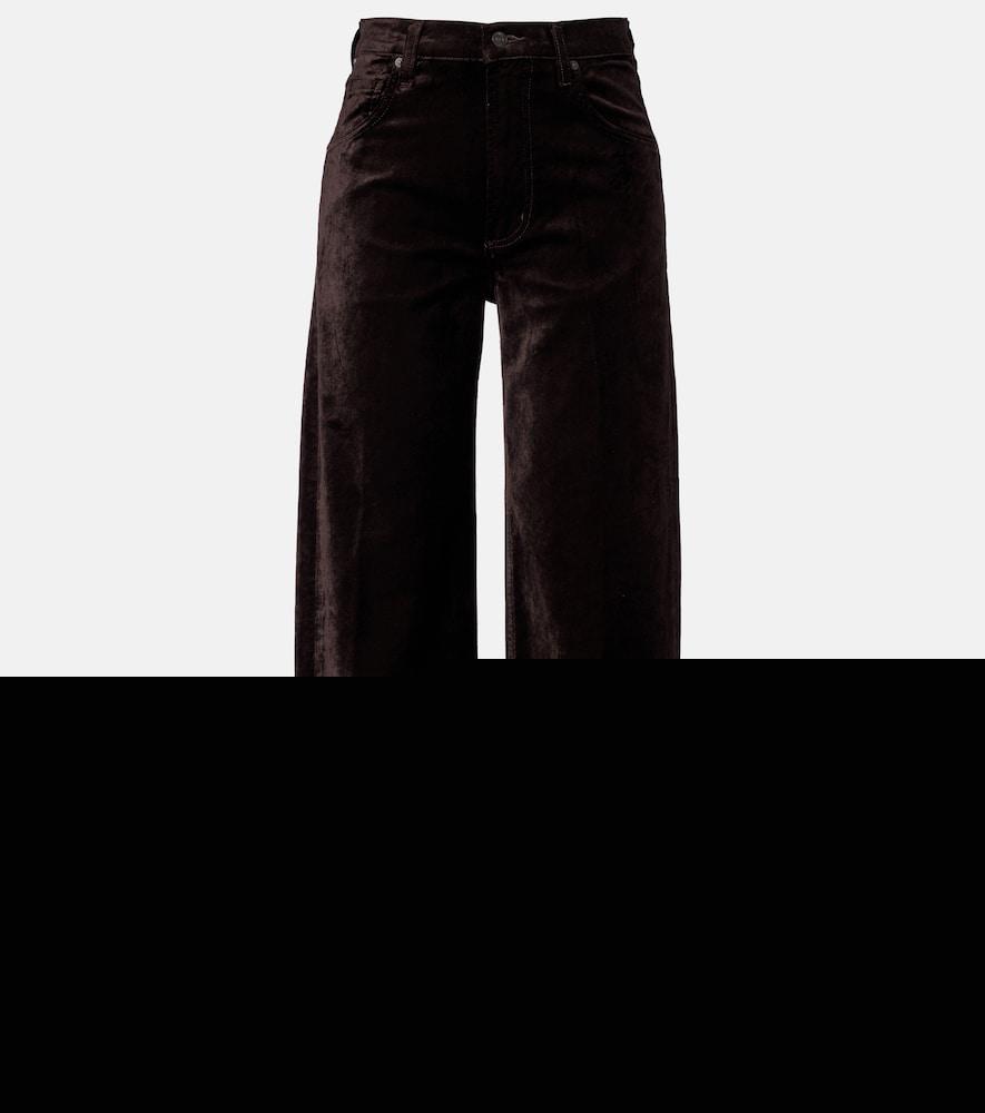 citizens of humanity ayla cotton-blend velvet straight pants