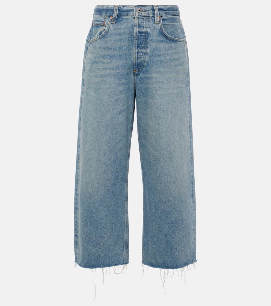 citizens of humanity ayla mid-rise cropped wide-leg jeans