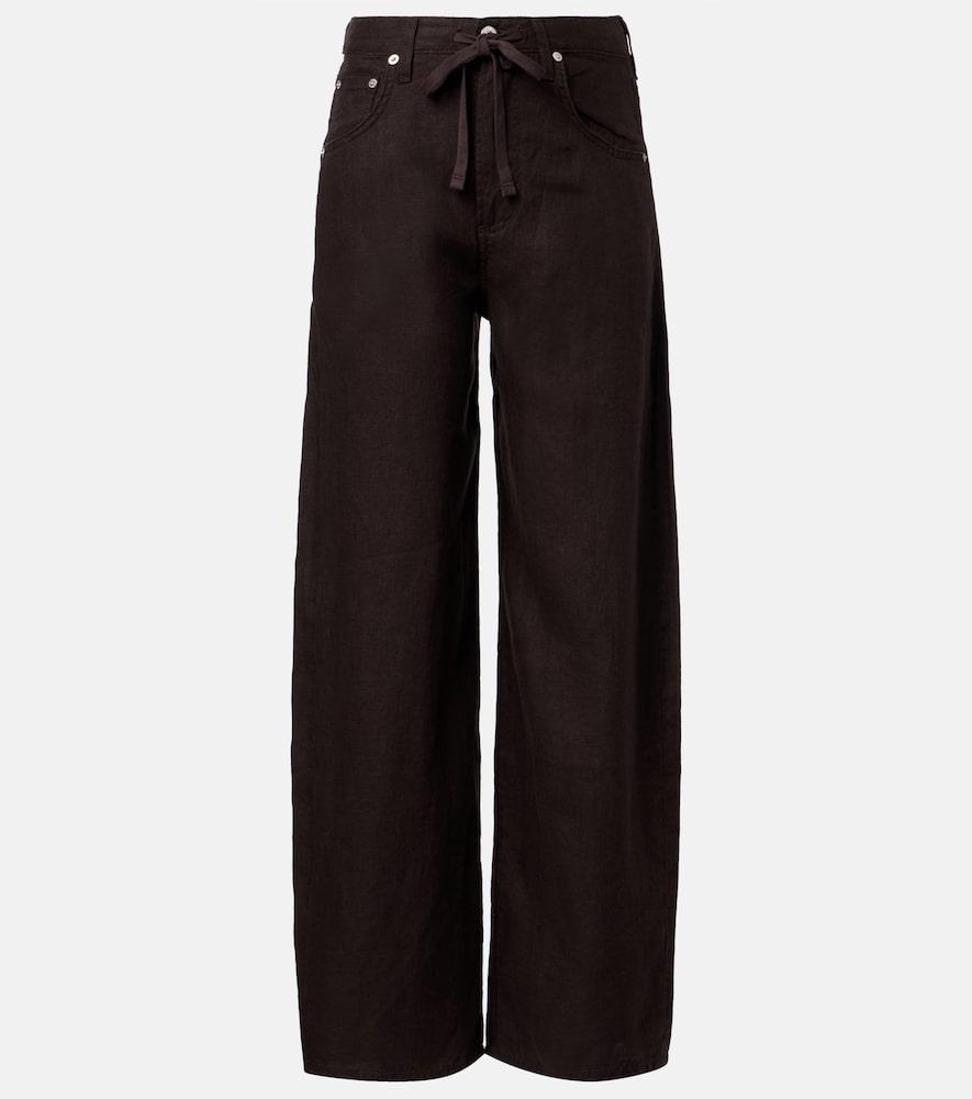 citizens of humanity brynn linen wide-leg pants