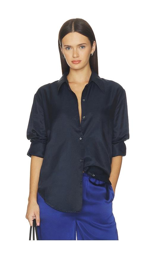 citizens of humanity camilia shirt in navy. - size l (also in xs, s, m)