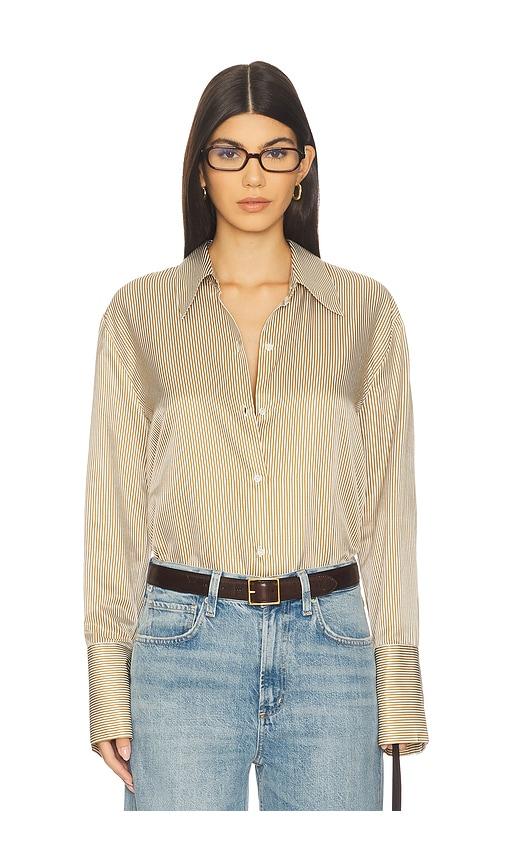 citizens of humanity camilla shirt in brown. - size m (also in s)