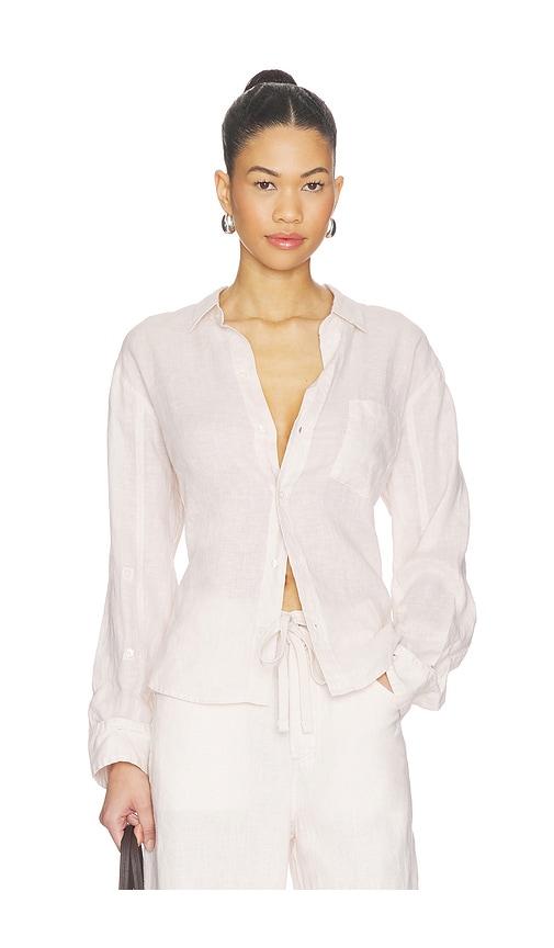 citizens of humanity kayla shrunken shirt in cream. - size m (also in xs, s, xl)