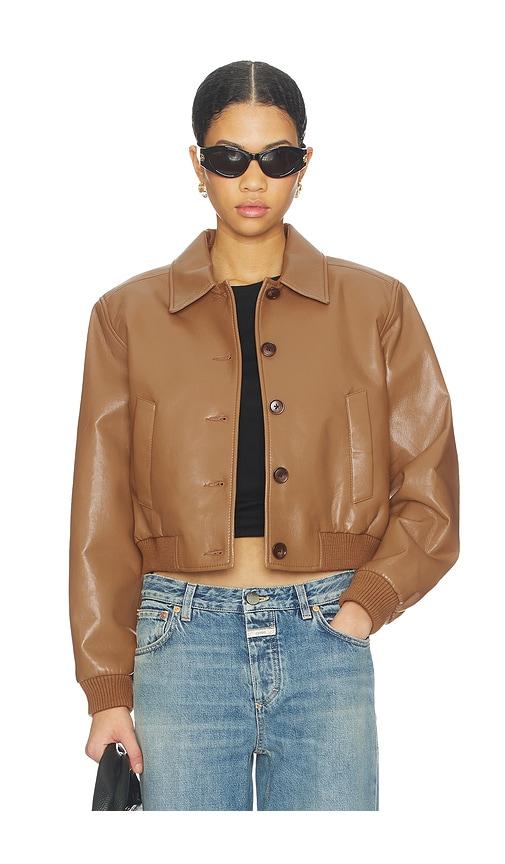 citizens of humanity lola bomber jacket in beige. - size l (also in m)
