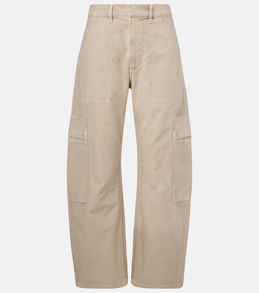 citizens of humanity marcelle mid-rise cotton twill cargo pants