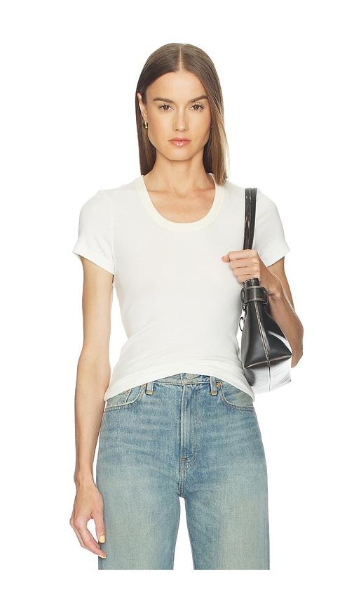 citizens of humanity maude u neck tee in white. - size l (also in m, s, xl, xs)