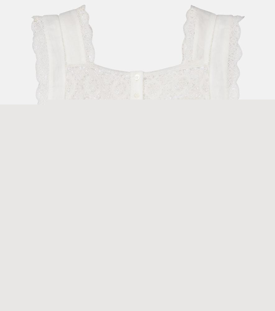 citizens of humanity mia lace-trimmed top