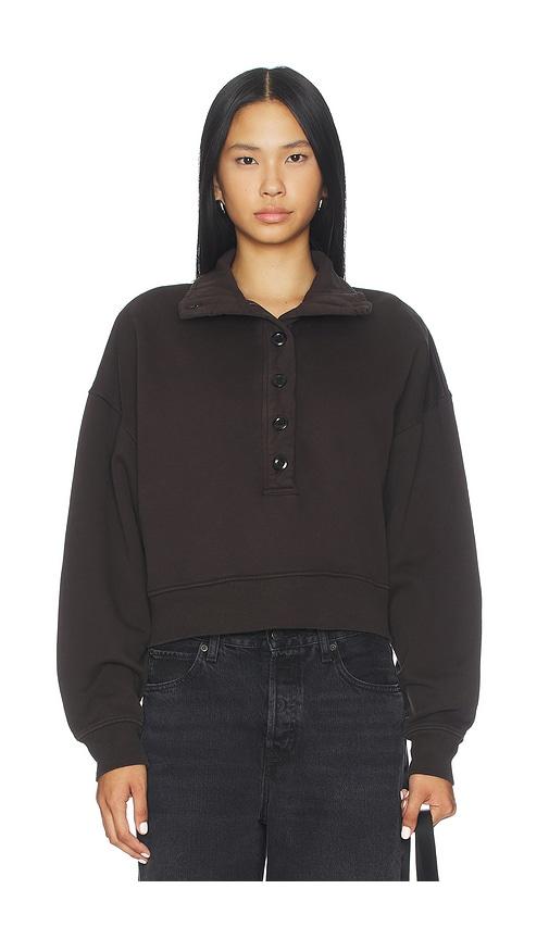 citizens of humanity mirelle funnel neck pullover in chocolate. - size m (also in xs, s)